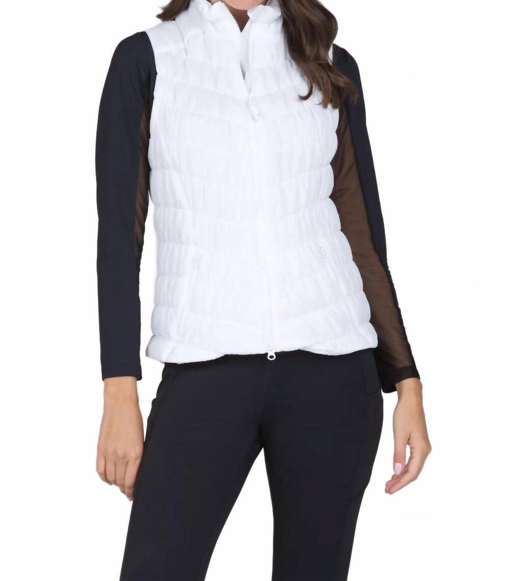 NEW IBKUL solid vest in white